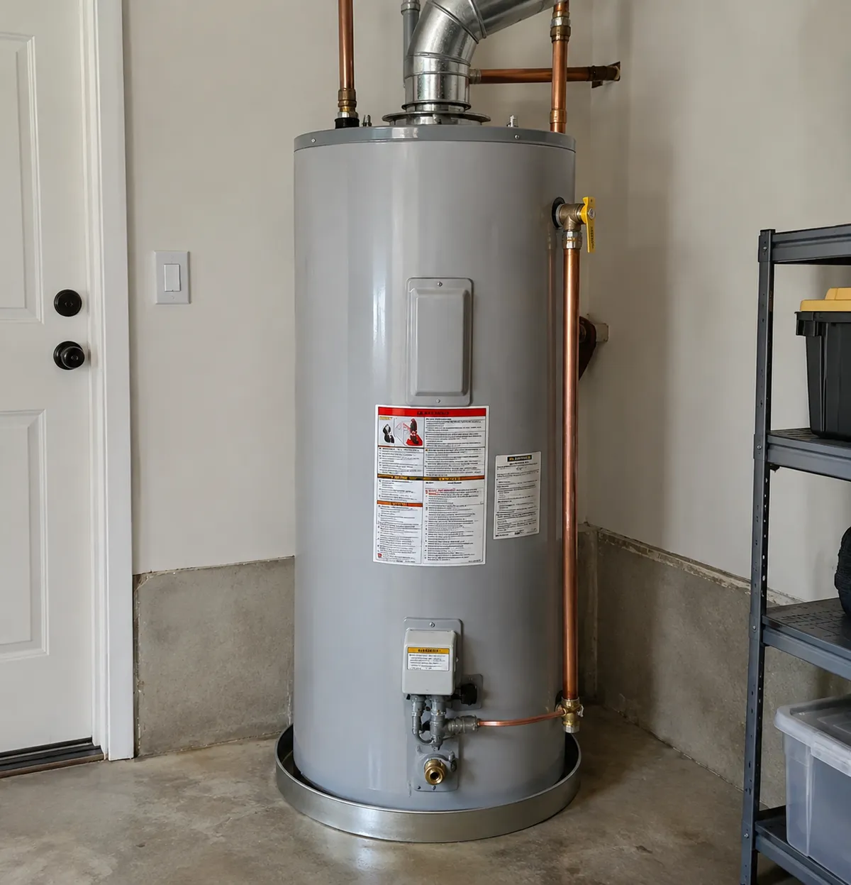 Professional Water Heater Repair Tech repairing a residential water heater unit